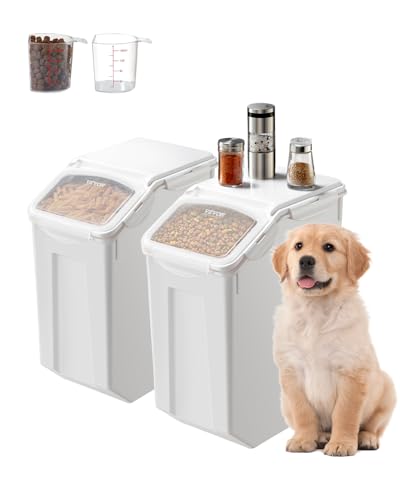 Rice Storage Container, 4.5Gallon/20L x2 Capacity... (White | Polypropylene)