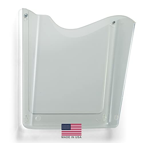 Officemate Vertical Wall File, Letter Size, Durable Unbreakable Plastic Organizer, Mountable Wall or Partition File Holder, Clear (21674)