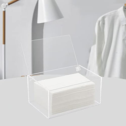 Acrylic Dryer Laundry Sheet Holder Dispenser Clear Container Box with Lid
