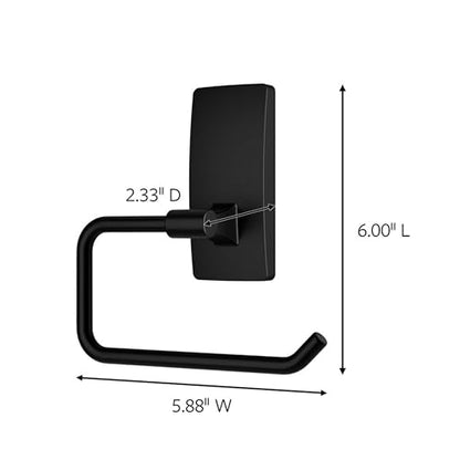 Command Toilet Paper Holder, Matte Black, 1 Holder, 2 Strips | For Bathroom Organization, Water Resistant, Damage-Free Hanging with Adhesive Strip, No Tools