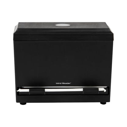 Mind Reader Straw Dispenser for Standard Unwrapped Straws or Pencil Dispenser, Countertop Organizer for Breakrooms, Offices and Classrooms, Plastic, Black