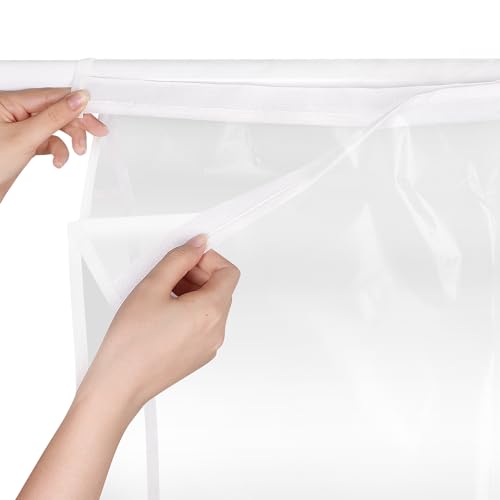 Zilink Dress Bags for Hanging Clothes Clear Garment Rack Cover 60 in, 2Pack | Dustproof, Breathable, Hanging Garment Bags for Storage for Coats, Long Dress, Gown Storage