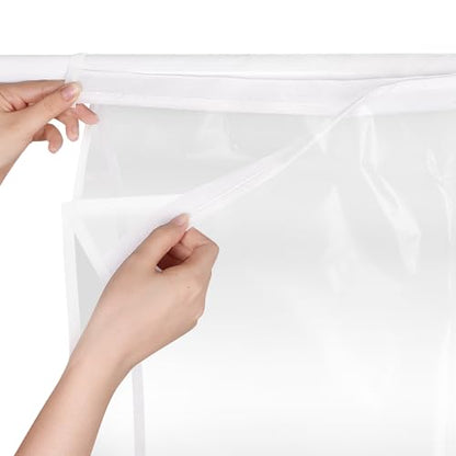Zilink Dress Bags for Hanging Clothes Clear Garment Rack Cover 60 in, 2Pack | Dustproof, Breathable, Hanging Garment Bags for Storage for Coats, Long Dress, Gown Storage