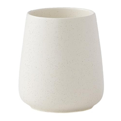 Beige Toothbrush Holder for Bathroom - Ceramic Tooth Brushing Holders, Toothbrush Cup, Toothpaste Organizer for Bathroom Countertop, Makeup Brush Holder, Pen Holder for Home Desktop Storage