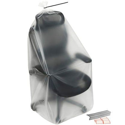 Large Clear Plastic Bags for Storage 6-Pack - Waterproof Extra Large Plastic Bags with Zip Ties, Heavy-Duty Cover for Rugs, Patio Cushions, Décor & Oversized Items - 45 x 65 Inches
