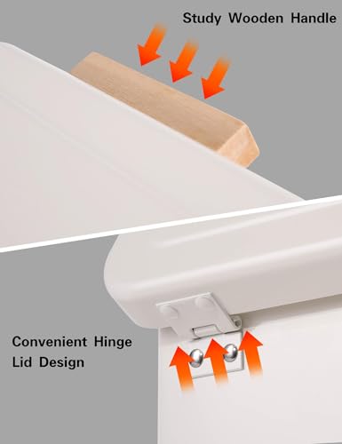 Dryer Sheet Holder with Hinged Lid for Laundry Room Organization, Metal Farmhouse Dryer Sheet Container, Laundry Room Decor and Accessories (Cream)