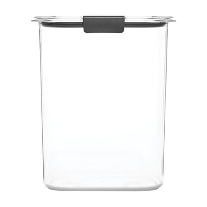Rubbermaid Brilliance 16-Cup Airtight Food Storage Container with Lid Clear/Grey - optimal for pantry organization flour sugar and food storage