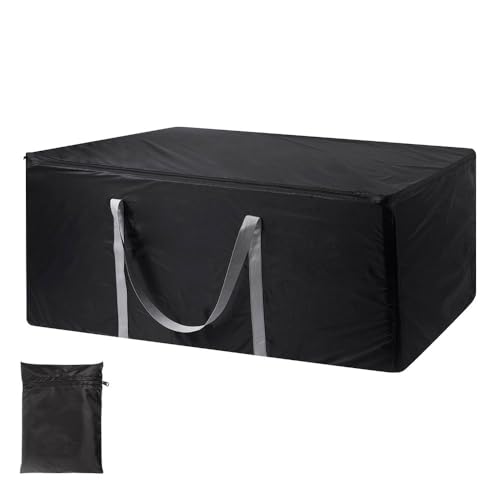 Uranshin Outdoor Patio Cushion Storage Bag with Zippers & Handles | Extra Large 177 Gallon Heavy Duty Large Storage Bags for Cushions, Pillows, Blankets Storage