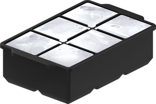 KitchFort® Large Silicone Ice Cube Tray (3-Pack) - 2" Big Ice Mold with Lid | Easy Release, Cocktail, Whiskey Ice Cubes Mold - Food Grade - Ice Cube Trays for Freezer - Stackable Silicone Ice Tray