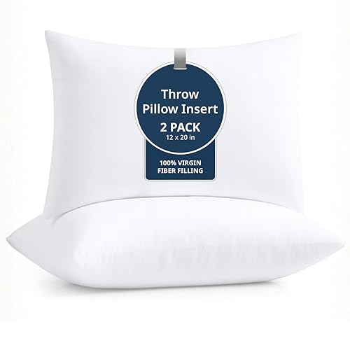 12x20 Pillow Insert - Pack of 2 White Decorative P... (2 Count | White)