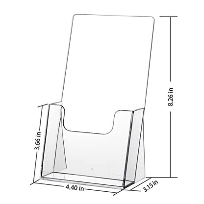 zavekia Acrylic Brochure Holder,6 packs Thicker Countertop Literature Holder Plastic Flyer Display Stand for Magazine (6 packs)