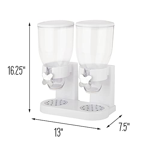 Zevro /GAT201C Indispensable Dry Food Dispenser, Dual Control, White/Chrome