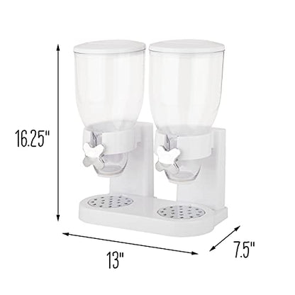 Zevro /GAT201C Indispensable Dry Food Dispenser, Dual Control, White/Chrome
