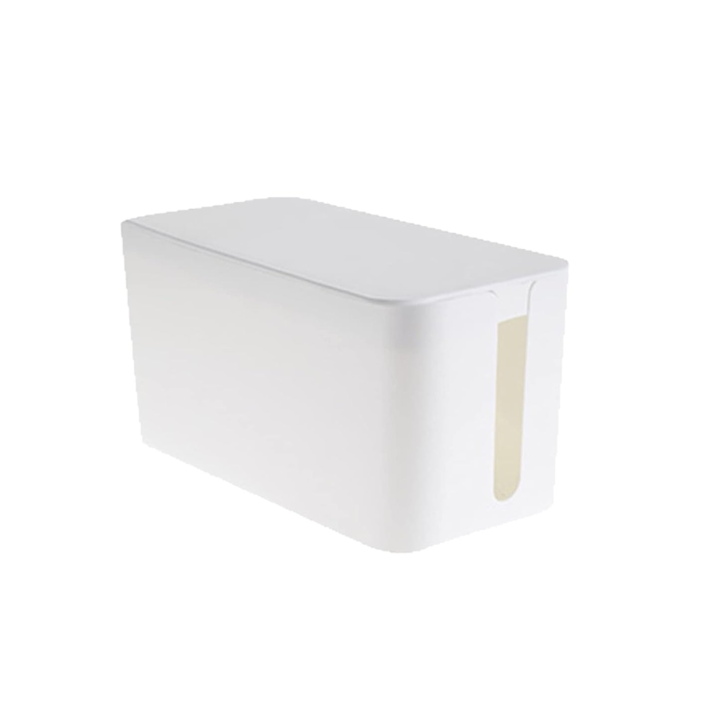 Cable Management Box,Power Cover Surge Protector for Desk Small White | Cable Organizer Box to Hide Wires,Power Strip Storage, Router Organizer, Desktop Tidy,Surge Protector