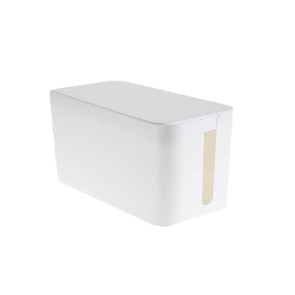 Cable Management Box,Power Cover Surge Protector for Desk Small White | Cable Organizer Box to Hide Wires,Power Strip Storage, Router Organizer, Desktop Tidy,Surge Protector