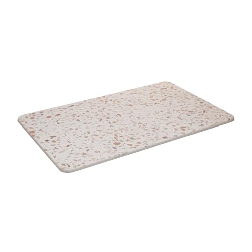 LYOR Stone Bath Mat Diatomaceous Earth – Quick Dry Bathroom Shower Mat, Super Absorbent Non Slip Diatomite Bath Mat, Water Absorbing Stone Mat for Bathroom Floor, Kitchen – (Granite Finish, 23.6x15.4)