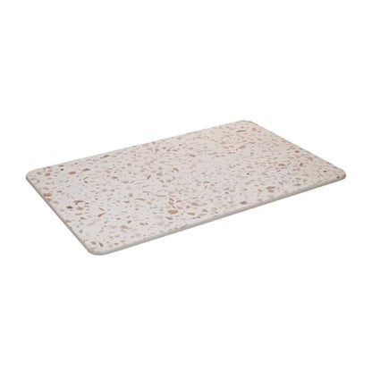 LYOR Stone Bath Mat Diatomaceous Earth – Quick Dry Bathroom Shower Mat, Super Absorbent Non Slip Diatomite Bath Mat, Water Absorbing Stone Mat for Bathroom Floor, Kitchen – (Granite Finish, 23.6x15.4)