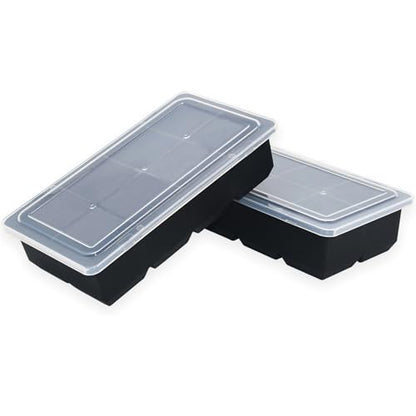 Bangp Large Ice Cube Tray for Whiskey,2 Pack Stackable Big Ice Cube Molds Make 16 Big Whiskey Ice Cubes,Easy Release Square Ice Cube Maker for Cocktails,Whiskey,Soups and Frozen Treats