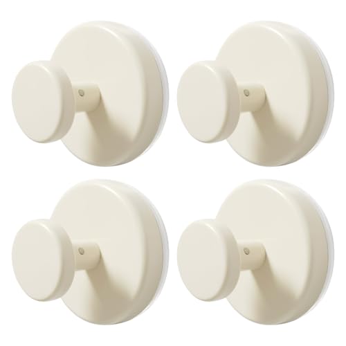 Suction Cup Hooks for Shower & Bathroom Towel Hold... (Beige | Stainless Steel)
