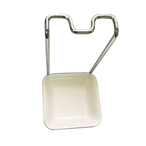 Steel Upright Ladle Holder Square White Ceramic Bo... (White Ceramic)
