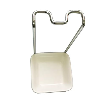 Steel Upright Ladle Holder Square White Ceramic Bo... (White Ceramic)