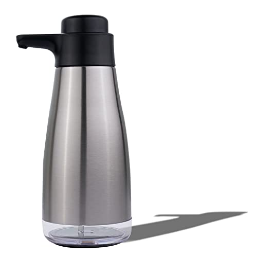 15oz Liquid Soap Dispenser for Dish and Hand Soap... (Brushed | Stainless Steel)