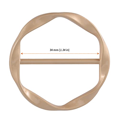 HOZEON 30 PCS Scarf Ring Clips, Silk Scarf Ring Clip, T-shirt Ring Clips Waist Buckle Clip Metal Circle Buckle Ring Holder for Clothes, Hat, Belt Fashion Decor, 6 Colors
