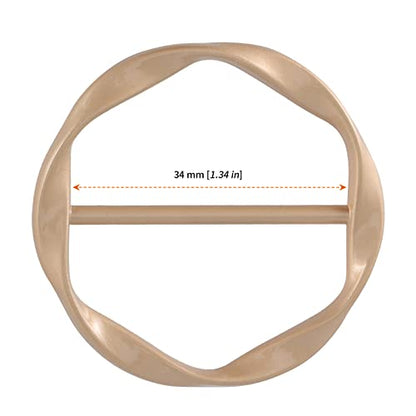 HOZEON 30 PCS Scarf Ring Clips, Silk Scarf Ring Clip, T-shirt Ring Clips Waist Buckle Clip Metal Circle Buckle Ring Holder for Clothes, Hat, Belt Fashion Decor, 6 Colors