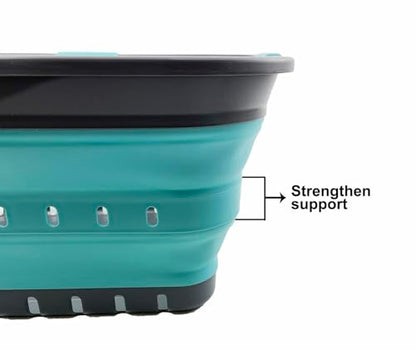 SAMMART 42L (11 gallon) Collapsible Plastic Laundry Basket - Foldable Pop Up Storage Container/Organizer - Portable Basket - Space Saving Hamper/Basket
