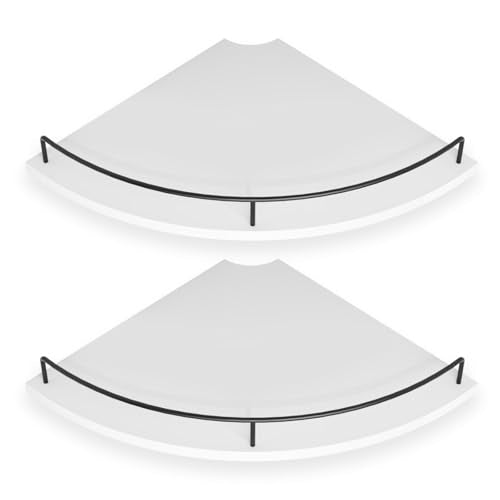 Corner Floating Shelves, Rustic Brown Wood, Set of... (2 Count | White-2pack | Metal, Wood)