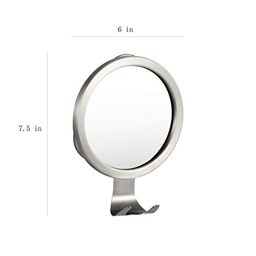 Shower Mirror Fogless for Shaving with Razor Holder, Powerful Lock Suction Fogless Mirror for Shower
