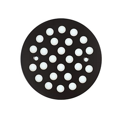 4-1/4 Inch Screw-in Round Floor Drain Cover Black | Replacement Shower Drainer Grates, 304 stainless steel drain grill filters debris, fits most household Shower Drain Cover