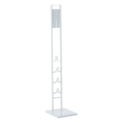 Vacuum Cleaner Stand Freestanding Holder with Accessory Storage for Vacuum Cleaners & Accessories - White Metal
