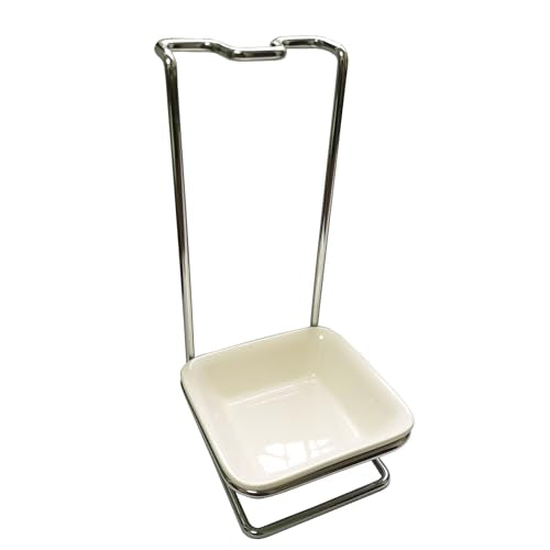 Steel Upright Ladle Holder Square White Ceramic Bo... (White Ceramic)