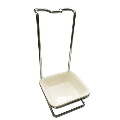 Steel Upright Ladle Holder Square White Ceramic Bo... (White Ceramic)