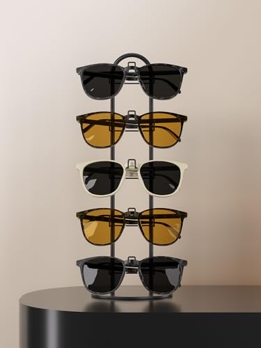 5 Tier Sunglass Organizer Holder,Sunglasses Tabletop Display Stand For Nightstand
