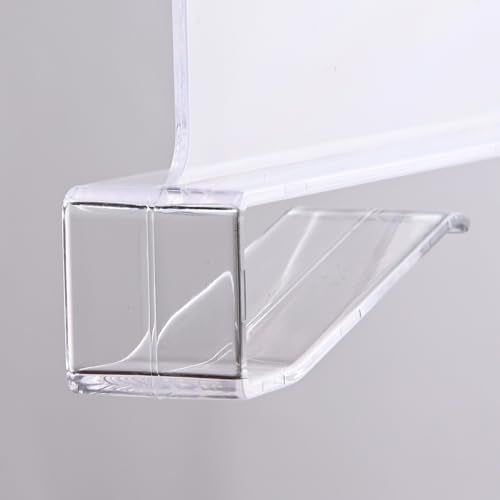 12Pcs Acrylic Shelf Dividers for Closet Organization, Purse Organizer for Closet | Clear Acrylic Shelf Dividers Closet Purse Organizer Closet Dividers for Bedroom, Kitchen, Bathroom, Book Cabinet Separators