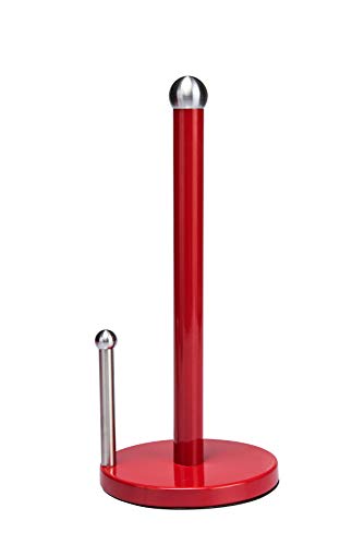 Paper Towel Holder in Red (Red | Metal, Plastic)