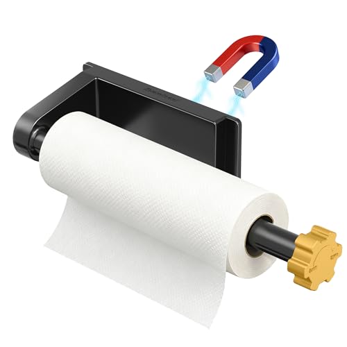 Magnetic Paper Towel Holder for Fridge Strong Magn... (Gold Nut | Polycarbonate)