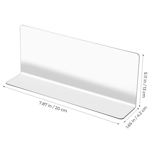 iplusmile 6Pcs Clear Shelf Dividers for Closet Organization, Acrylic L Shape Separator Clapboard Organizer Vertical Tray for Storage Book, Clothes, Bag, and Purse