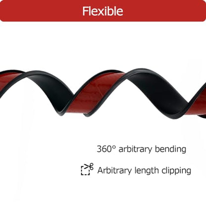 U Shape Plywood Edge Banding, Fit 3/4 inch Edge, Desk Edge Protector, Self-Adhesive Edge Trim for Veneer, Furniture, Countertop, Table, Sheet Metal, Black, 20Ft