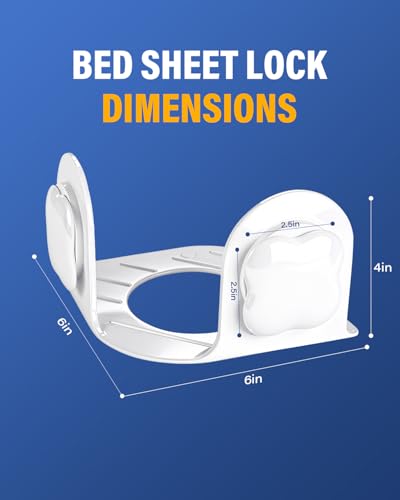 Twist-Lock Bed Sheet Holder & Corner Grippers - Stops Shifting & Bunching for a Tight Fit, Innovative Clip-Free Design,Universal for All Mattress & Sheet Sizes