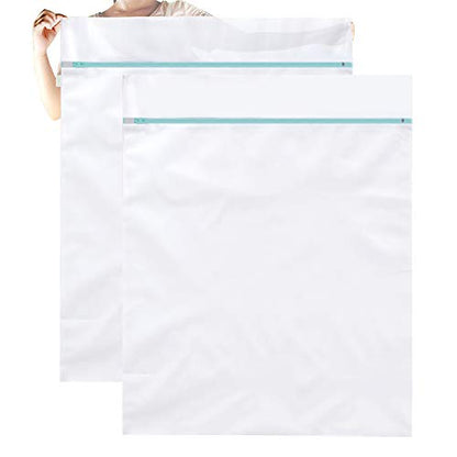 2 Pack Extra Large Laundry Mesh Bag 43 x 35 Inch M... (2 Count | White | Polyester)