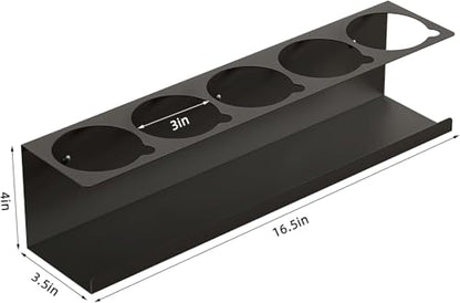Heavy Duty Steel Spray Can Holder, Wall Mounted 4-Pack | Steel, holds 5 cans each, 16.5"W, rust-resistant, wall-mount hardware included, for garage/workshop tools, 4-pack