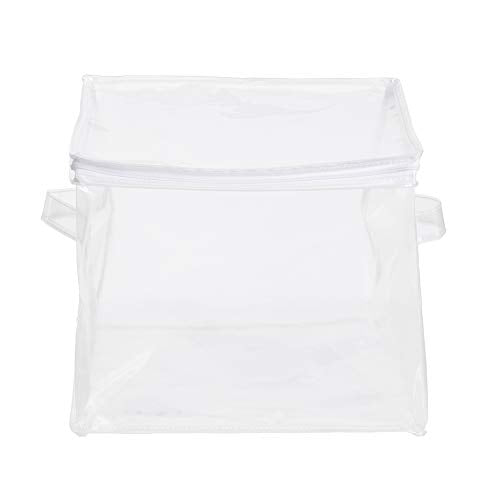 Amazon Basics Clear Zippered Storage Bags for Closet Organization, Stackable Clothing and Linen Storage Containers, 3-Pack