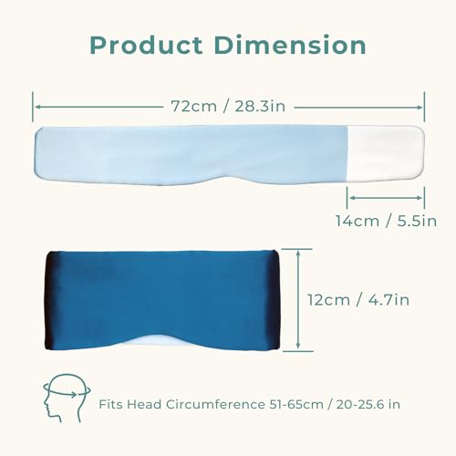 Sleep Mask, 22 Momme Mulberry Silk Eye Mask for Women & Men, Adjustable Strap Eye Cover for Sleeping and Travel, Teal & Sky Blue