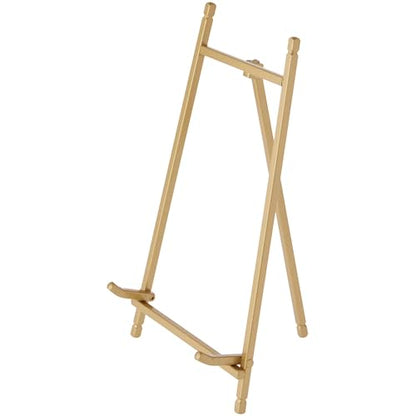 Satin Gold-toned Metal Easel, 9" H x 5.25" W x 6"... (Gold | Metal)