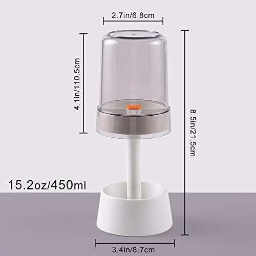 Toothbrush Holder Stand with Covered Cup/Cover, 3-Slot Organizer, White | Toothpaste Holder Stand Compatible with Regular Toothbrushes, Travel Hotel Bathroom Dental Storage Organizer for Toothpaste