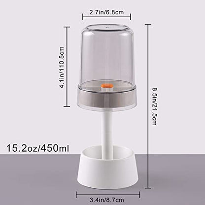 Toothbrush Holder Stand with Covered Cup/Cover, 3-Slot Organizer, White | Toothpaste Holder Stand Compatible with Regular Toothbrushes, Travel Hotel Bathroom Dental Storage Organizer for Toothpaste