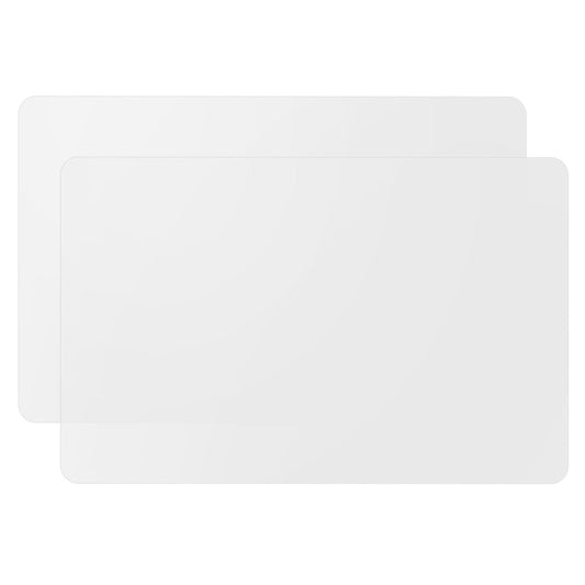 2 Pack Silicone Mats for Kitchen Counter, Treerit 23.62" x 15.75" Thick Large Silicone Mat, Nonskid Heat Resistant Countertop Protector, Easy to Clean, White Translucent
